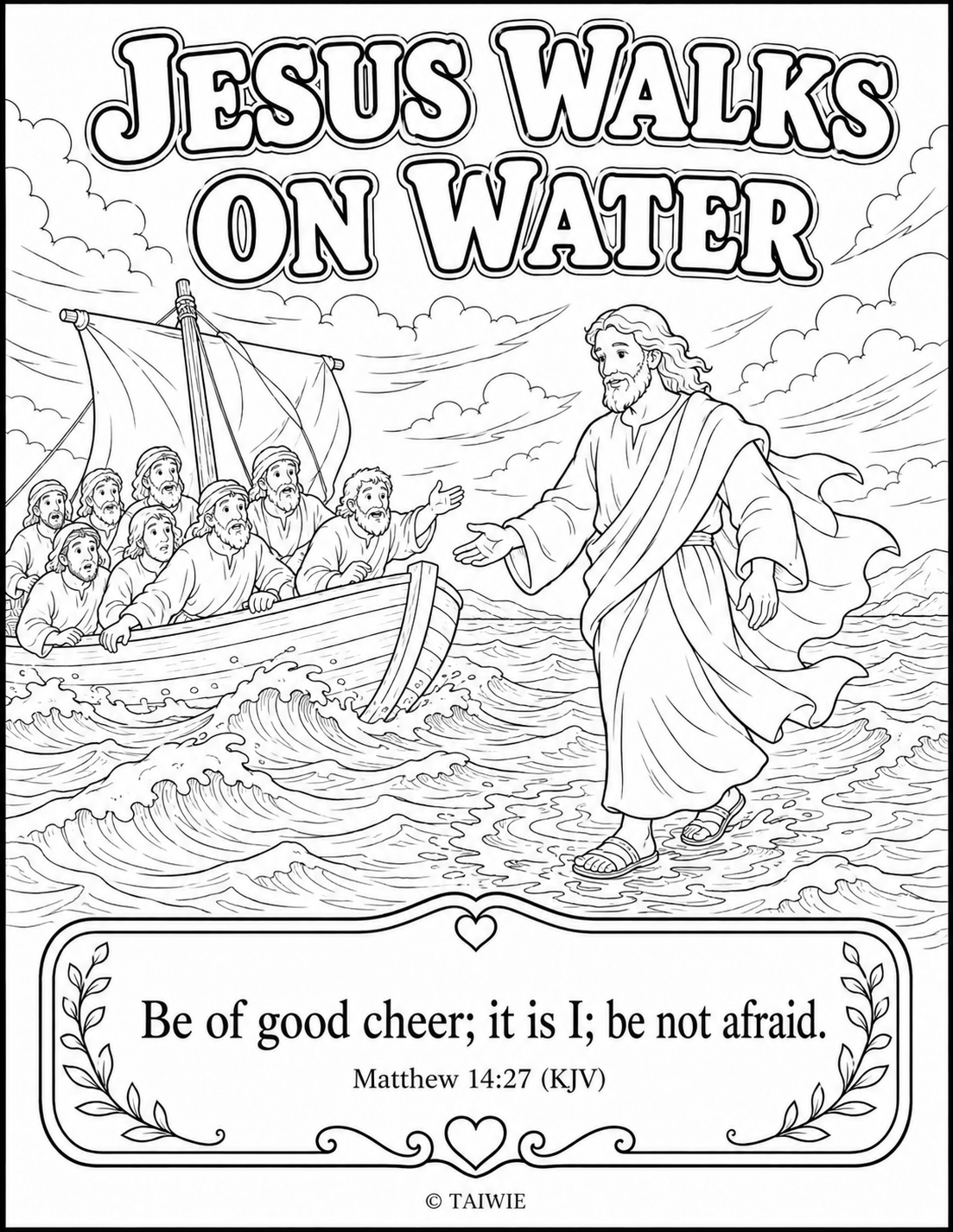 Matthew 14 27 coloring page